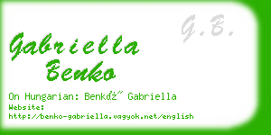 gabriella benko business card